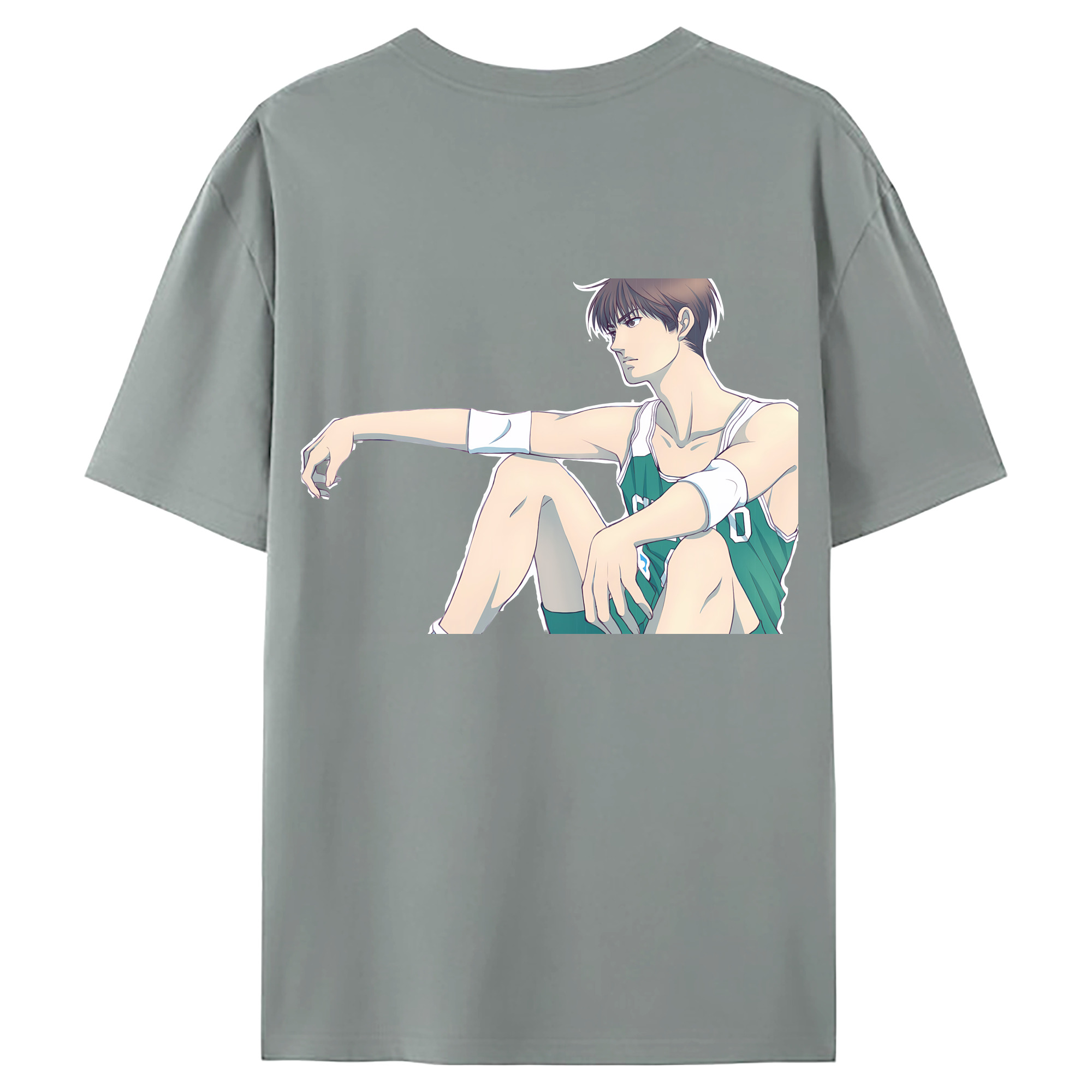 （画像用） SLAM DUNK／スラムダンク 綿100％ メンズ半袖Tシャツ（バックプリント） 通気性